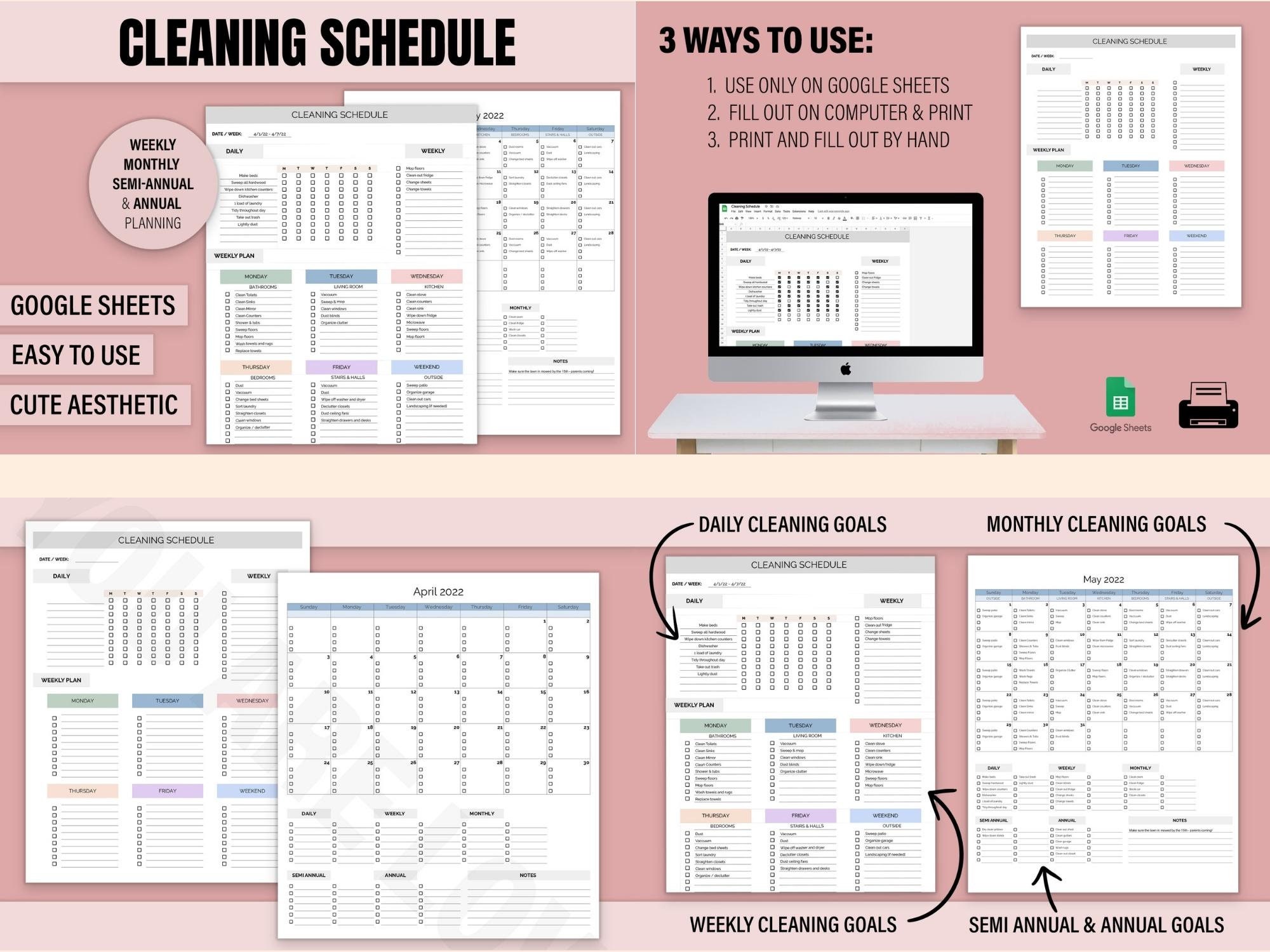 Weekly Planning Template Bundle Google Sheets Workout Planner Meal ...