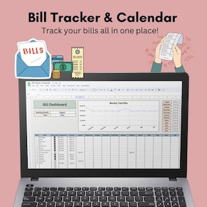 Bills Tracker & Calendar | Google Sheets Template | Monthly Bills Tracker | Bills Spreadsheet | Monthly Bills Calendar | Expenses Tracker