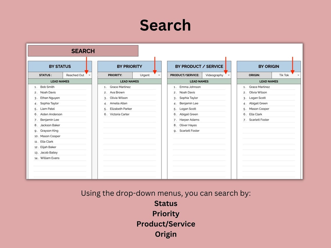 Lead Tracker | for Potential Clients/customers | Google Sheets Template ...