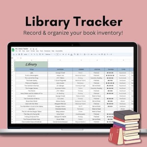 Library Tracker | Google Sheets Template | Book Log | Library Log | Reading Log