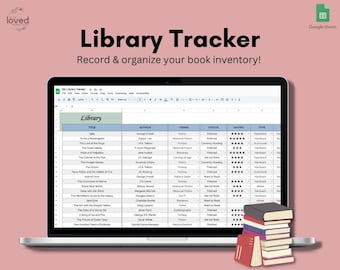 Library Tracker | Google Sheets Template | Book Log | Library Log | Reading Log