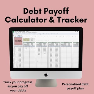 Debt Payoff Calculator & Tracker | Google Sheets Template | Debt Snowball Calculator | Debt Payoff Tracker | Debt Payoff Calculator