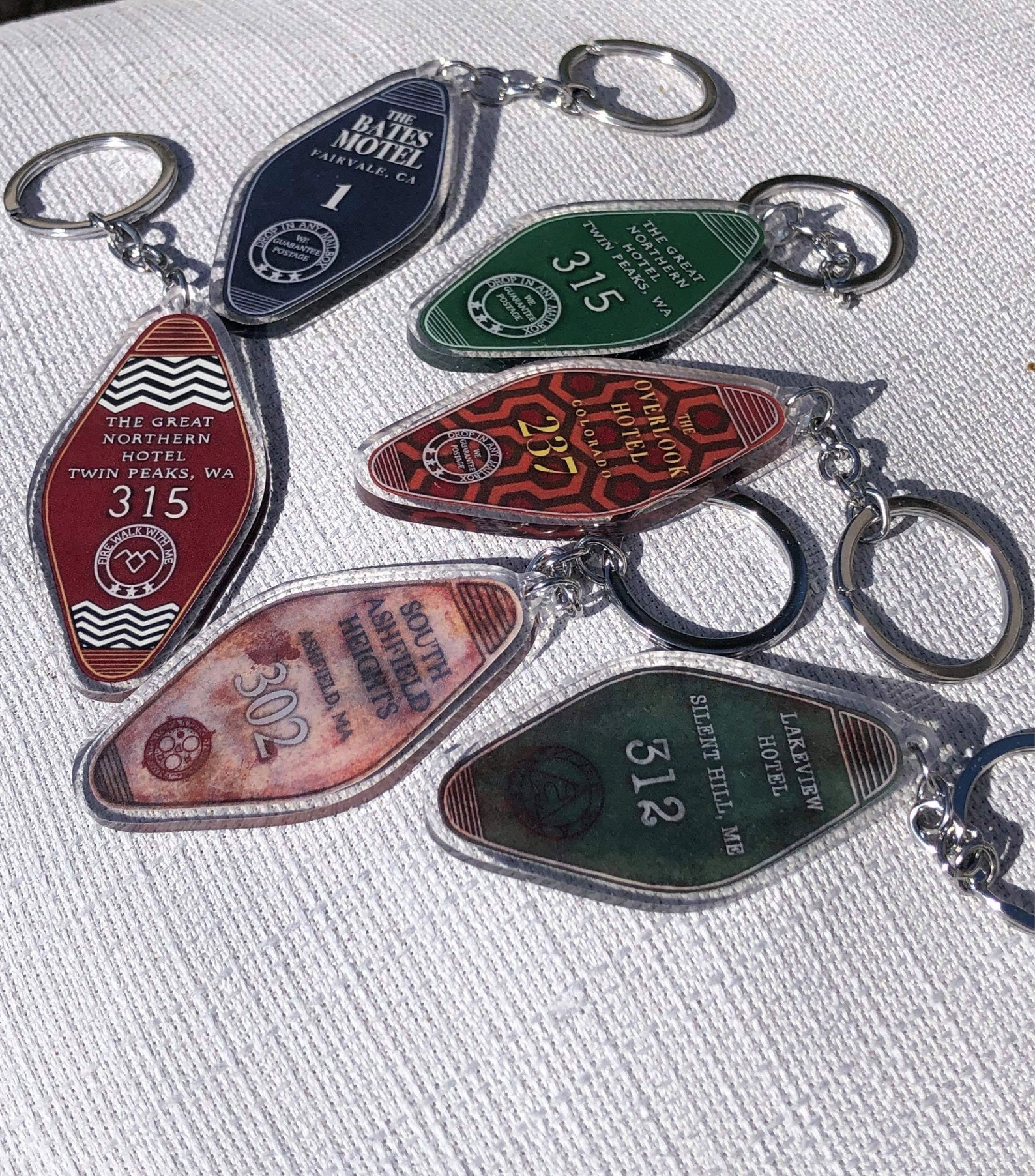Horror Hotel Keychains Etsy
