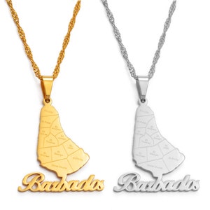 18k Gold Plated Barbados Signature Parish Pendant