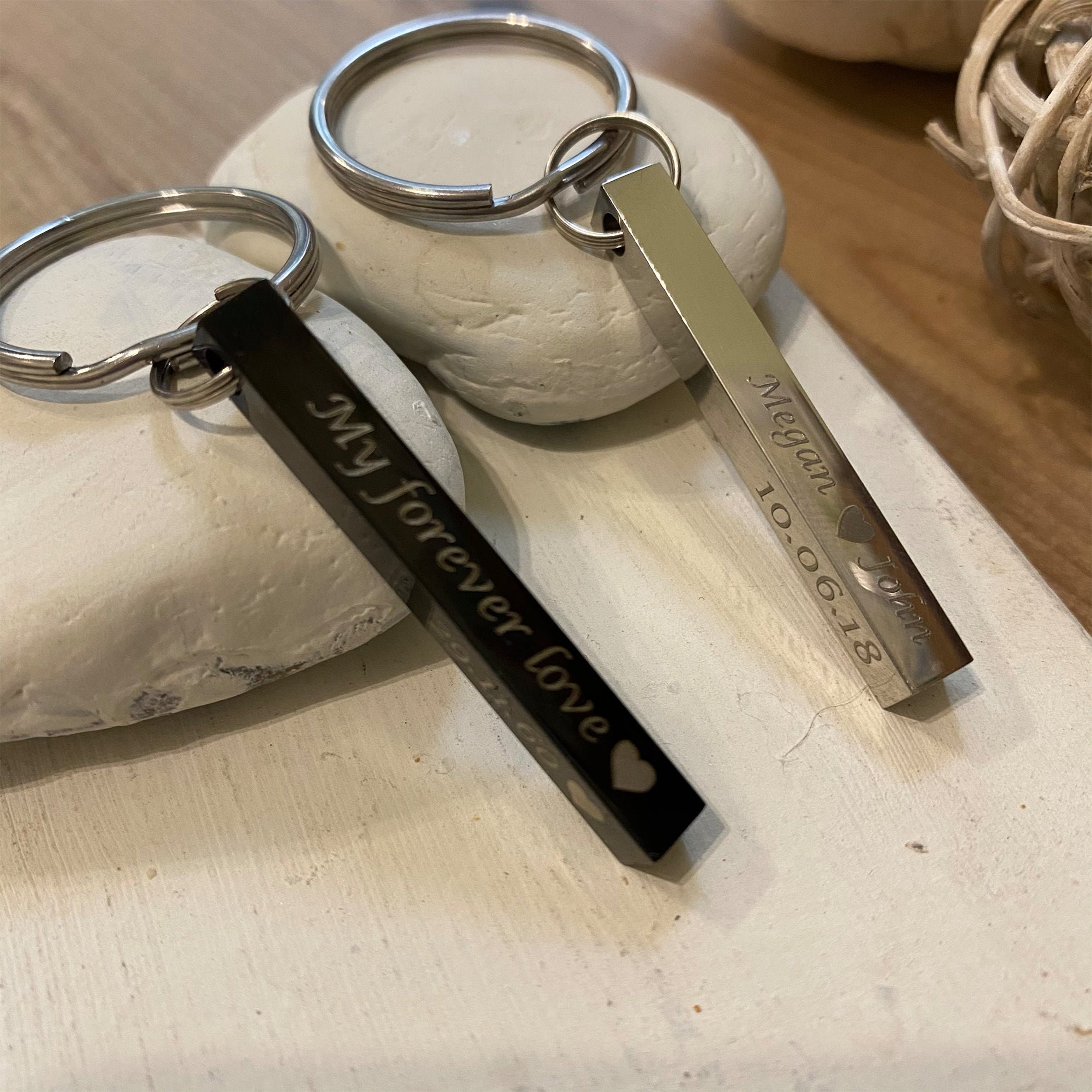 Personalised Gift Engraved Keyring Custom Bar Keyring Etsy