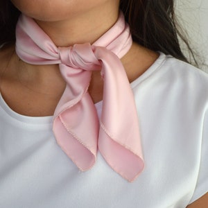 Silk scarf Silk Satin scarves Neck scarf Hair scarf Neckerchief Hair bandana Hair turban Silk neck scarf Scarf tops Satin hijab Pink scarf
