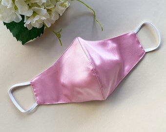 Máscara rosa bebé máscara triple máscara facial Máscara de satén máscara facial lavable máscara facial dama de honor máscara de lujo máscara protectora máscara facial filtro máscara de bolsillo