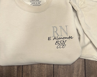Felpa per infermiere - Felpa ricamata con cerniera 1/4 - Felpa per infermieri - Studentessa infermieristica - Regalo per infermiere - Felpa per infermieri - Regalo di laurea per infermiere - Infermiera della terapia intensiva neonatale