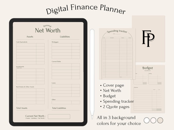 Digital Finance Planner/ Ipad Planner / Goodnotes - Etsy