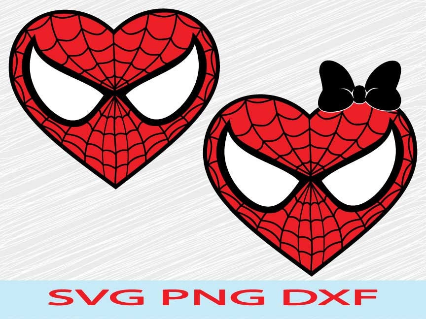 Valentine SVG PNG archivos de corte Spider Heart svg Super - Etsy España