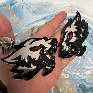 Fender Badges | Coyote Wolf Red Eye Gold Edton |2 BADGES| Angry Fender Badges | Coyote Wolf Red Eye Gold Edton |2 BADGES| Angry