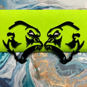 Fender Badges Emblem GORILLA with White Eye | 2 BADGES | Angry Aggressive