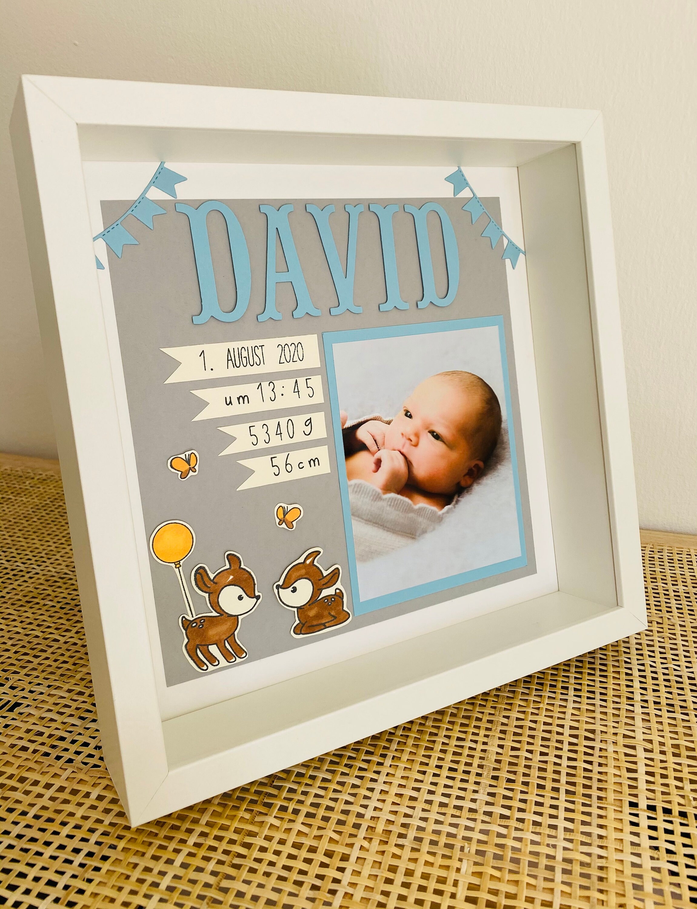 Personalized gift for birth in frame baby frame baptism Etsy