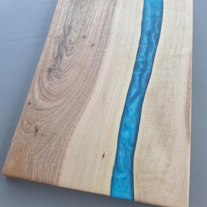 Handmade Walnut and Epoxy Resin Board – River Design Serving Board, Luxury Kitchen & Home Decor