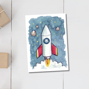 Postcard rocket