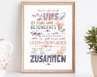 Geschenk Jahrestag Hochzeit personalisiert