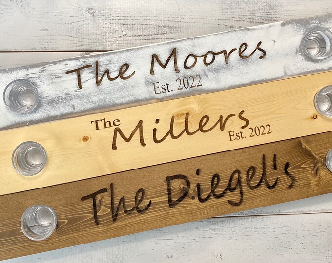 Custom Shot Board Couples Shot Board Wedding Shot Board Etsy
