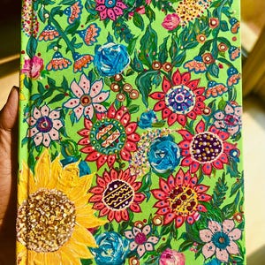 Hand Painted 400 pages Floral Journal