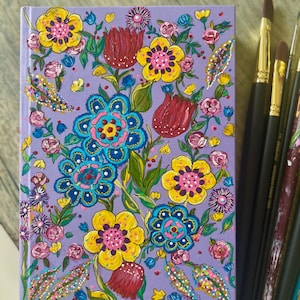 Hand Painted 400 pages Floral Journal