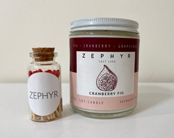 Cranberry Fig - Hand Poured Soy Candle