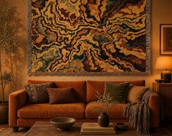Abstracte marmeren werveldeken | Psychedelische wandtapijtdeken