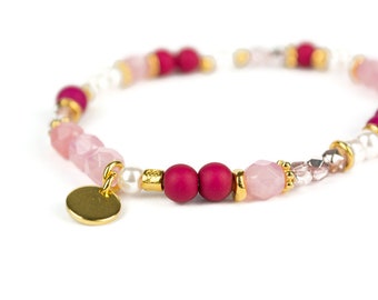 Glasperlen-Armband "Watermelon Pink"