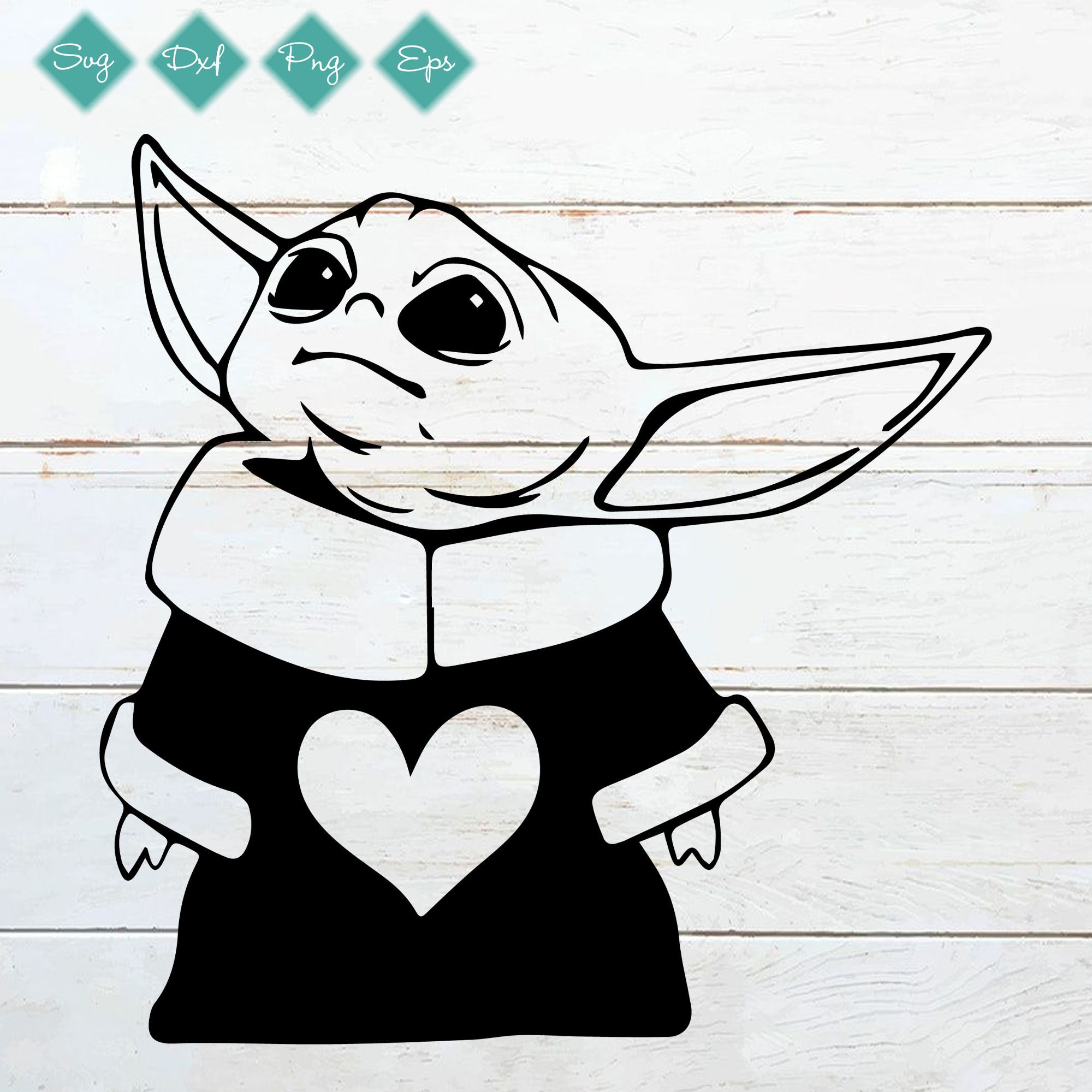 Yoda Heart Love SVG Yoda Heart Love PNG Yoda Heart Love ...