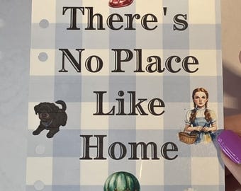 A6 Color Laminated Dashboard, 6-hole punched - No Place Like Home