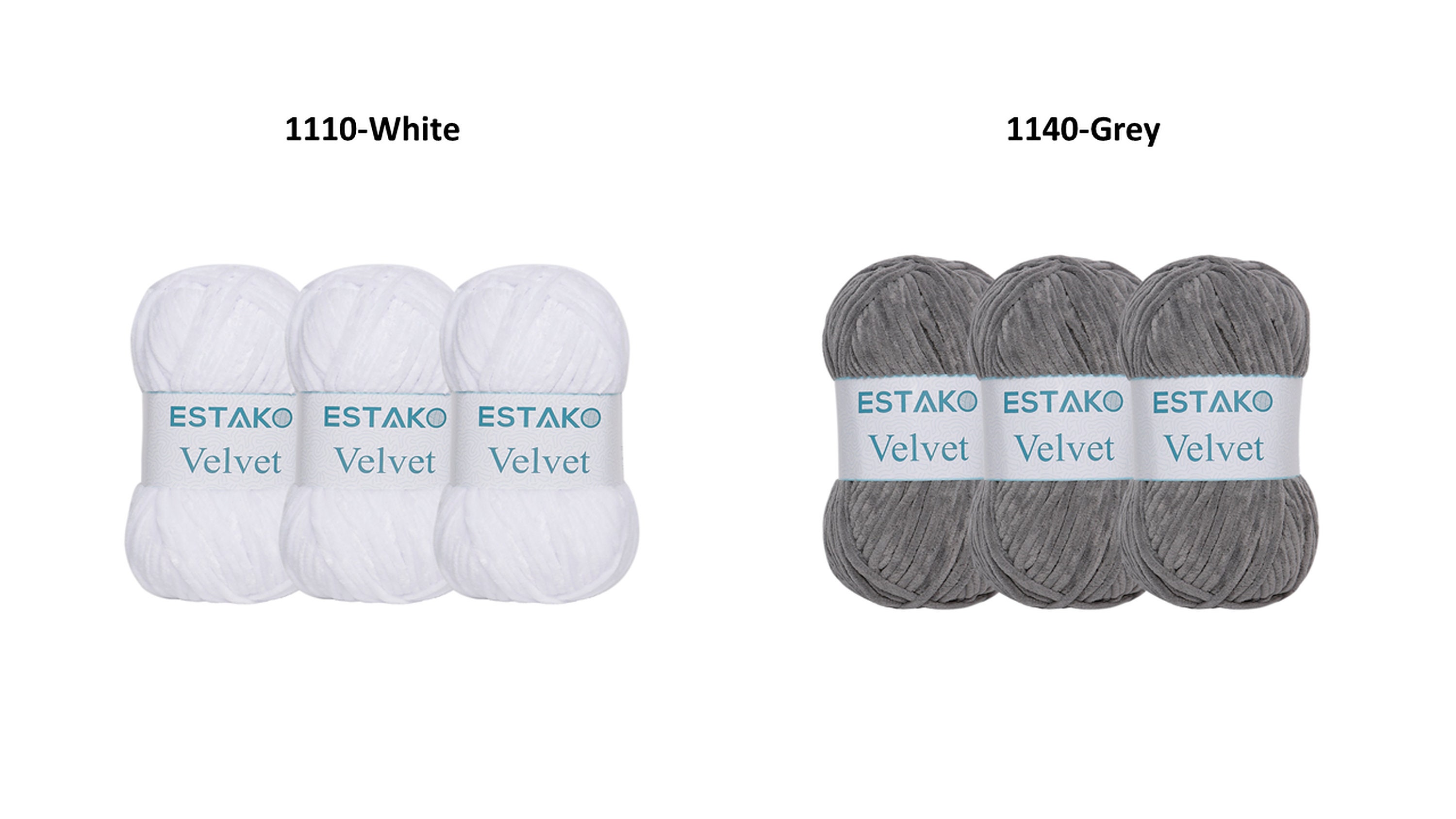 Estako Velvet (3- Skeins Pack) Chenille Blanket amigurumi Yarn for