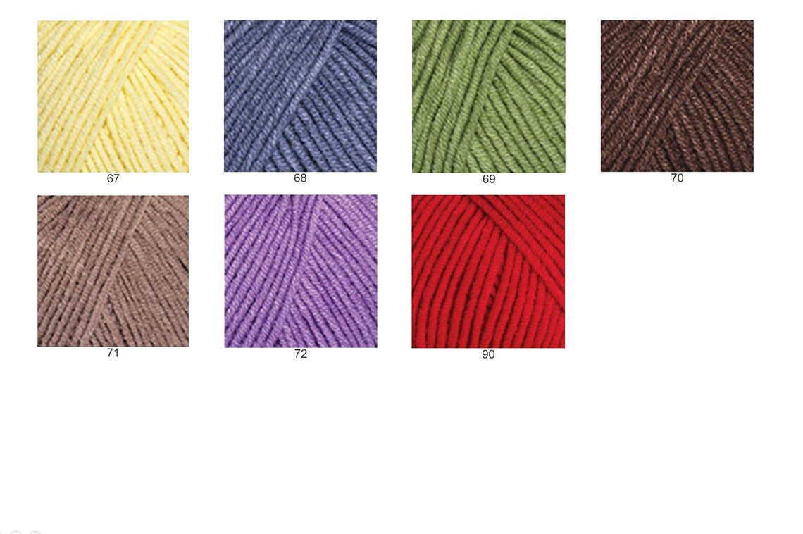 Yarn Art Jeans Set of 4 Skein Cotton Blend Yarn Size 2 Etsy