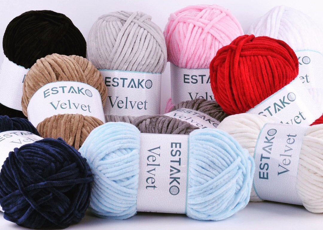 Estako Velvet Chenille Blanket Amigurumi Yarn for Crocheting - Etsy Australia