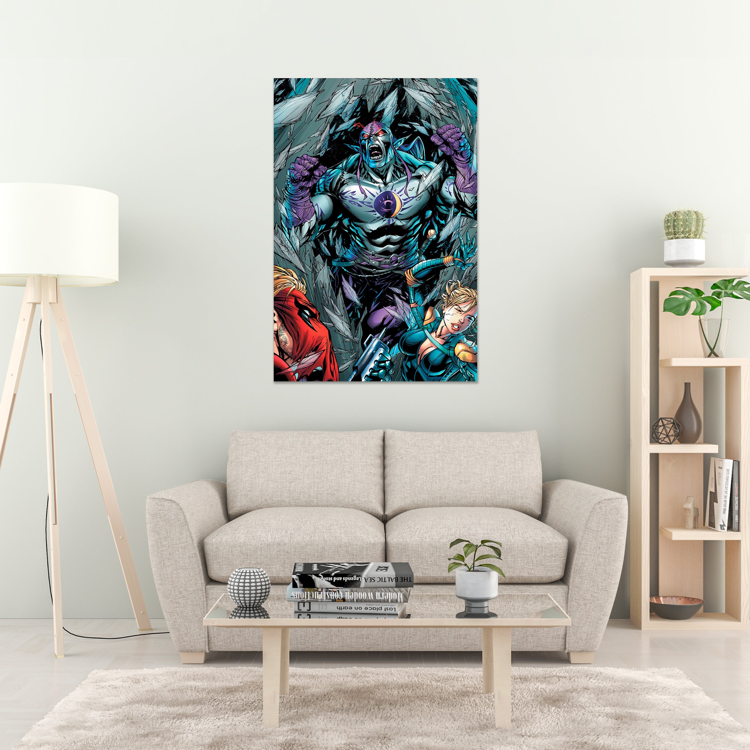 Supervillain canvas, Comics wall art, Eclipso wall decor, Room decor