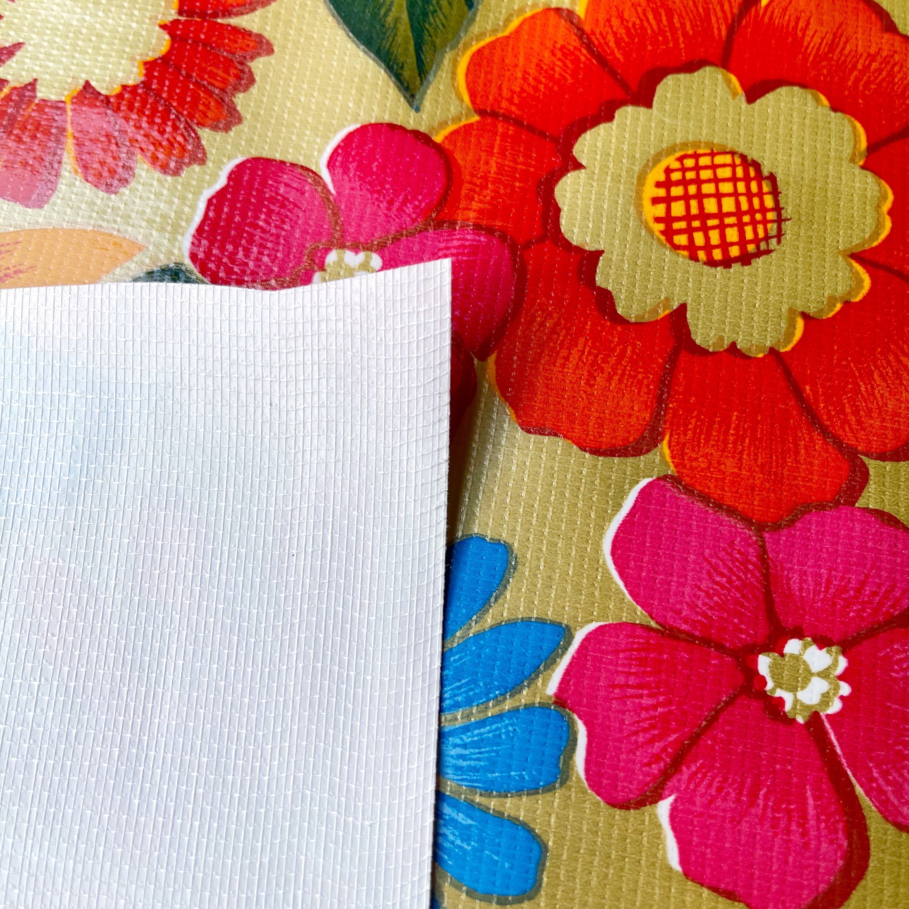 London Gold Floral Oilcloth Fabric by the Yard Etsy