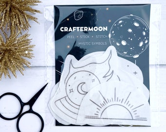 Mystical Embroidery Peel Stick & Stitch Patterns: Halloween Decor
