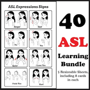 ASL Printable | ASL Flash Cards: Sign Language Learning for Kids ...