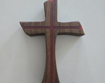 Small Wooden Cross with Resin Insert