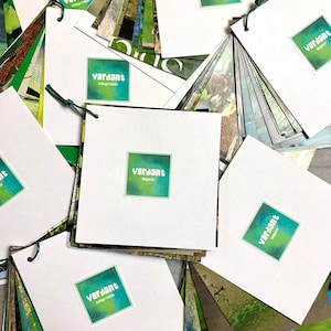 Magazine collage paper; Pre-sorted colors – GREENS. Flip & Find® the perfect piece. National Geographic