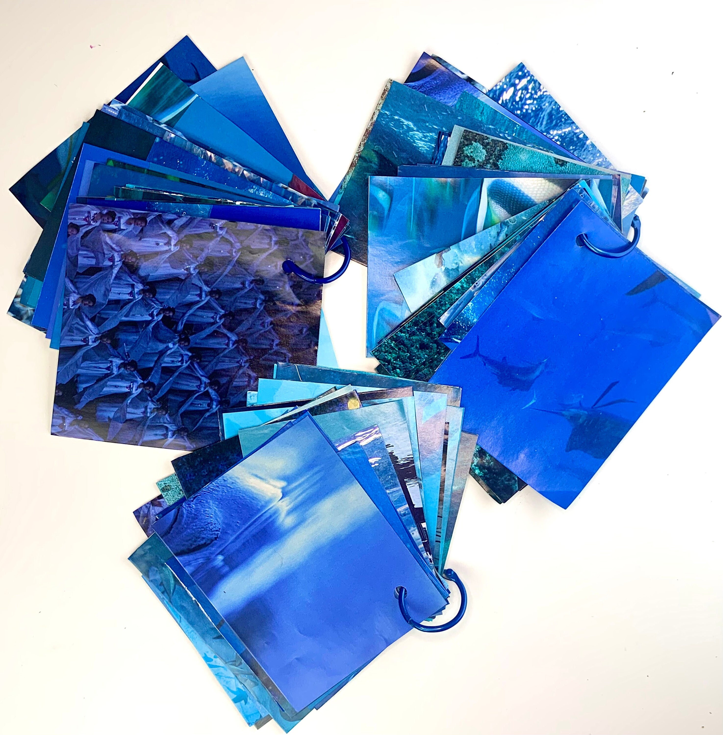 Magazine Collage Paper Pre-sorted Colors Cool Hues. Flip & - Etsy