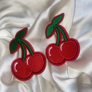 Embroidered Cherry Iron On Appliqué Clothing Patch