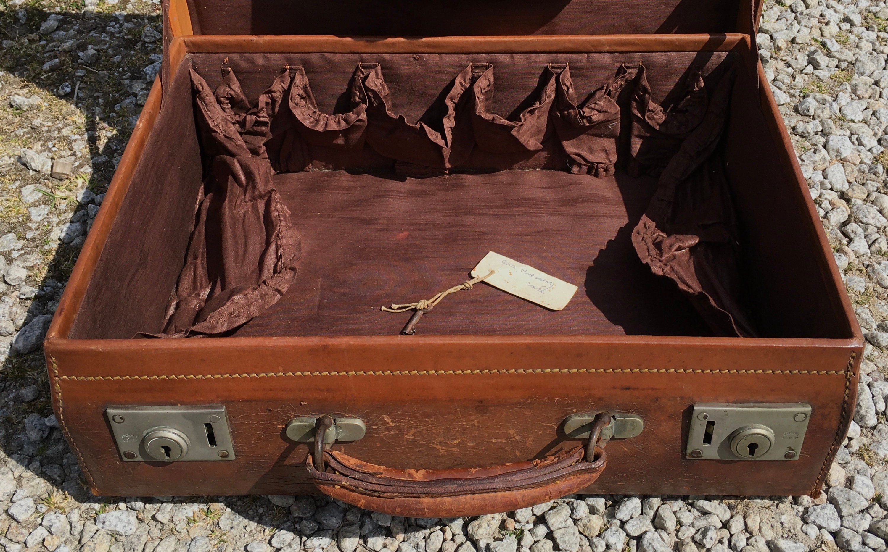 Vintage Leather Ladies' Vanity Case Etsy