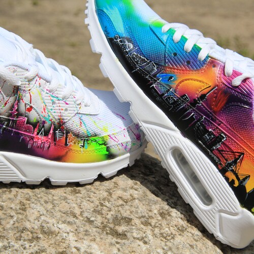 Custom Sneaker Nike Air Max 90 Skyline of Your City - Etsy Ireland