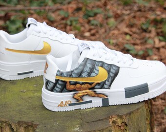 Nike Air Force 1 Gold | Etsy