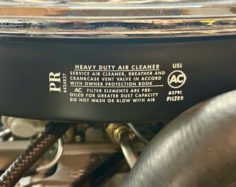 1968-1969 "PR" 400 4bbl Heavy Duty Air Cleaner Silkscreen Kit for Pontiac GTO/Firebird
