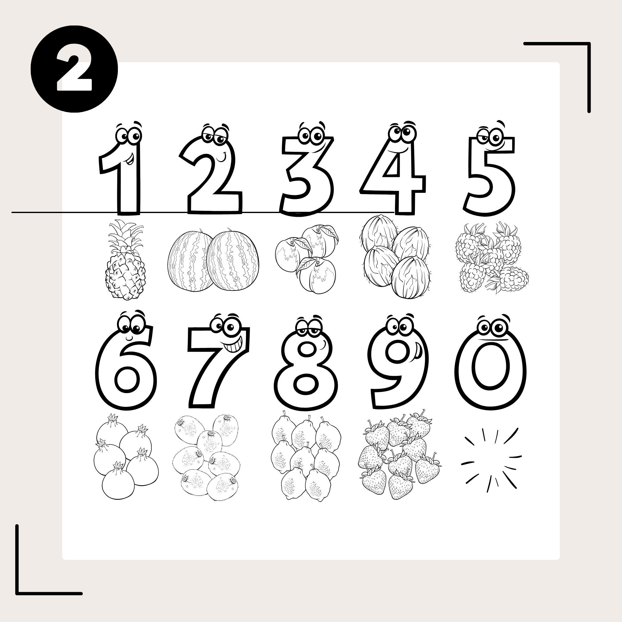 Number Coloring Pages 3 Different Sets Printable Instant - Etsy