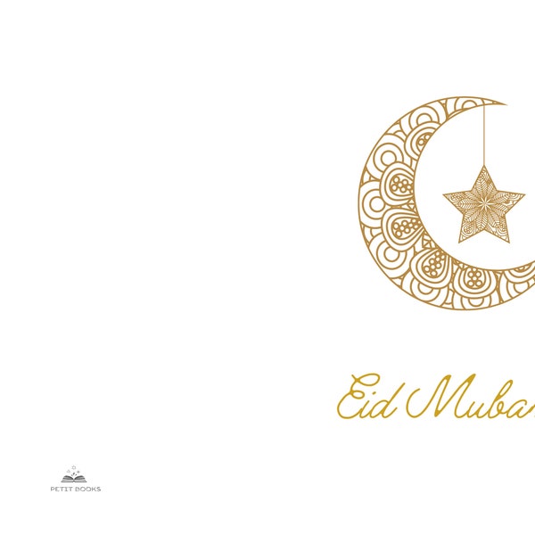 Eid Mubarak- happy eid Greeting Card, Printable, Downloadable, Instant Download, just press print