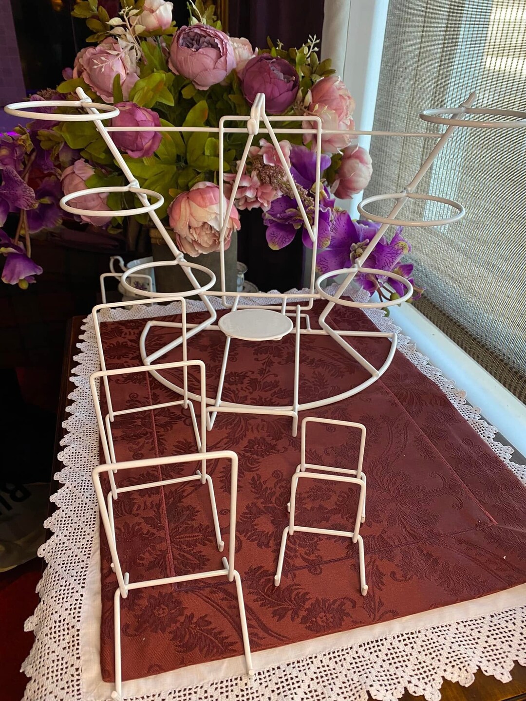 Tea Set Holder Stand/display Unit, Dinner Plates Rack for 12 Plates and