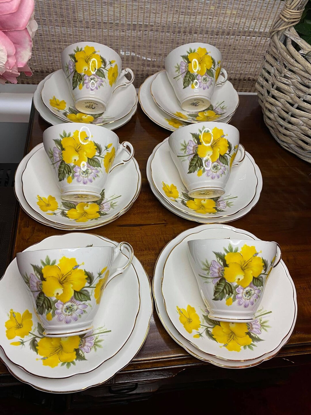 Regency Tea Set Regency Teacup,saucer,side Plate Tea Set 6 Available - Etsy