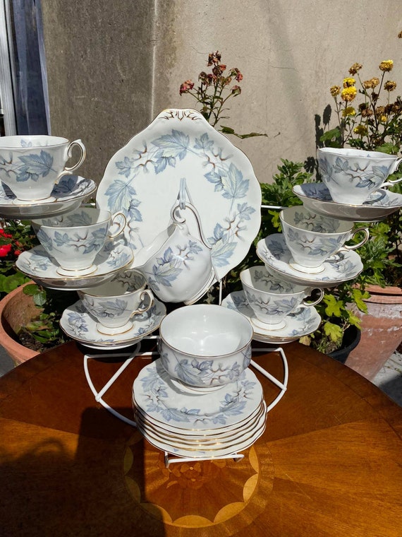 ROYAL ALBERT Silver Maple 21 Piece Set. 6 Tea Cups,6 Saucers,6 