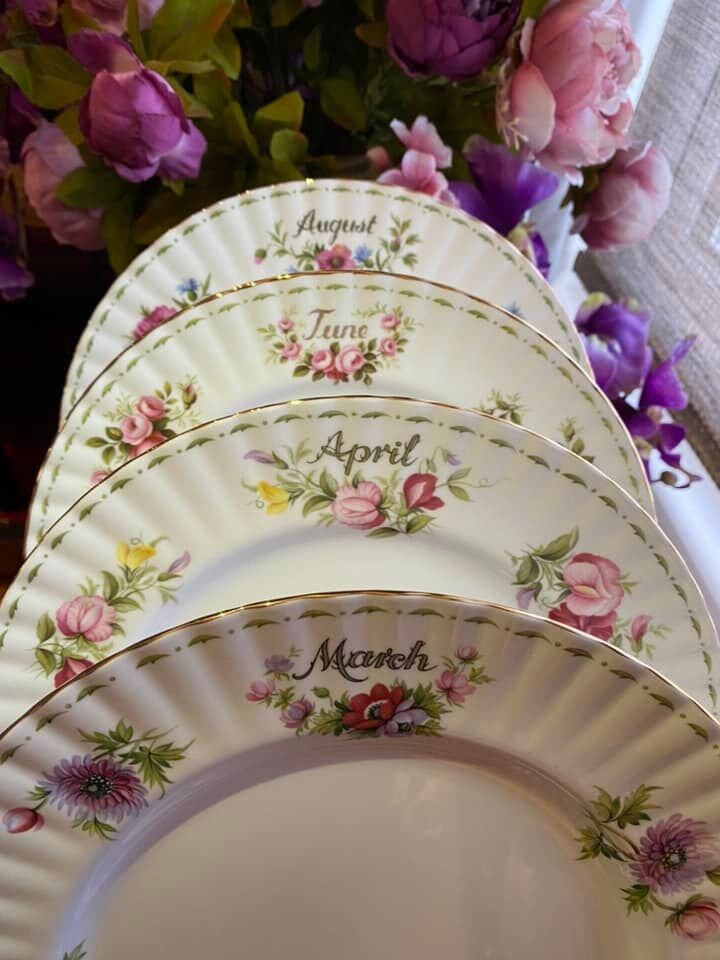 ROYAL ALBERT Flower of the Months Series Dinner Plates Etsy UK