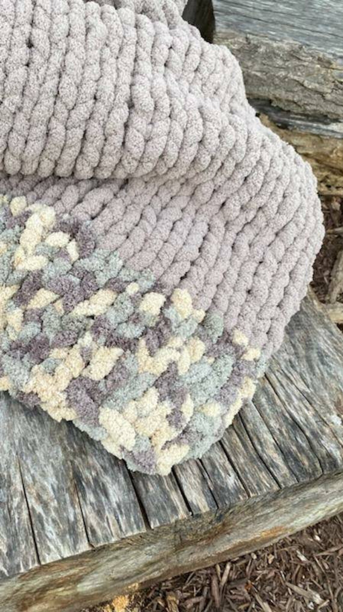 Multi Color Chenille Chunky Knit Lap Throw Etsy